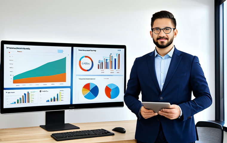 Digital Marketing Expert**

"A confident digital marketing consultant, fully clothed in professional attire, presenting data insights on a large screen displaying SEO metrics and website analytics, modern office environment, laptop on desk, safe for work, perfect anatomy, correct proportions, natural pose, professional, appropriate content, modest clothing."

**