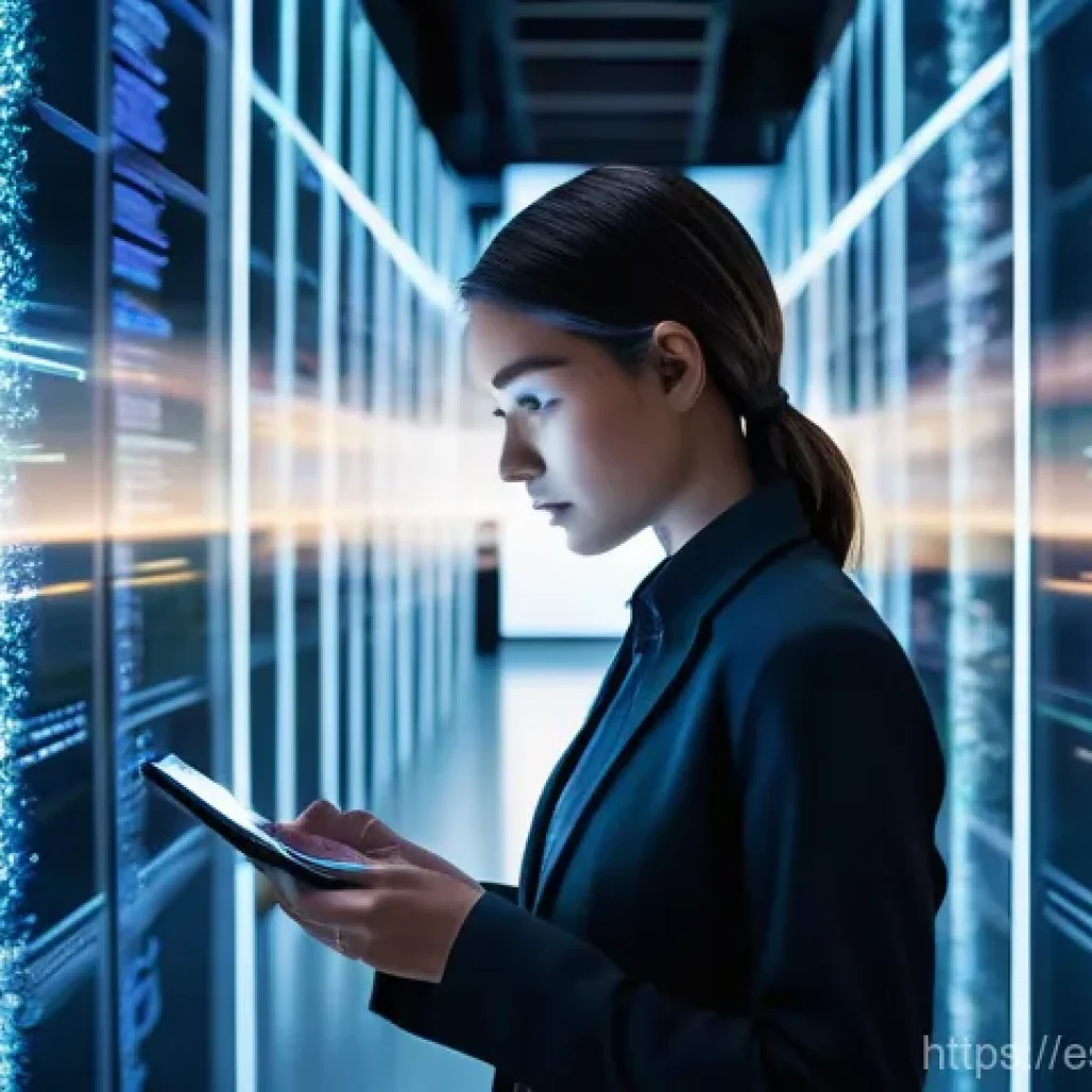 인터넷정보검색 실기 시험 대비 고급 검색 기법 정리법 - **"Unearthing Digital Knowledge"**
A focused female researcher, dressed in smart casual attire (...