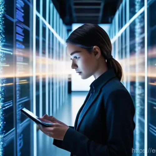 Home 27 인터넷정보검색 실기 시험 대비 고급 검색 기법 정리법 - **"Unearthing Digital Knowledge"**
A focused female researcher, dressed in smart casual attire (...