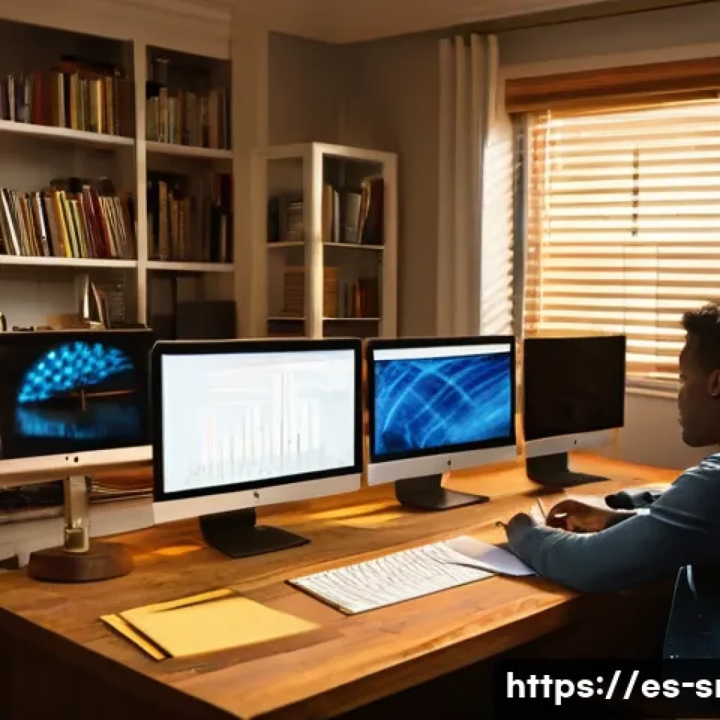 인터넷정보검색 자격증으로 가능했던 직무 전환 경험담 - **Prompt 1: The Digital Awakening**
A diverse young adult, perhaps in their late 20s or early 30...