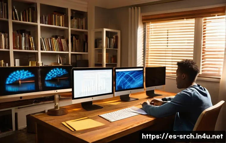 인터넷정보검색 자격증으로 가능했던 직무 전환 경험담 - **Prompt 1: The Digital Awakening**
A diverse young adult, perhaps in their late 20s or early 30...