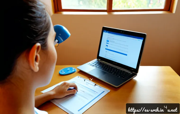Home 17 인터넷정보검색 필기 시험에서 자주 출제되는 문제 유형 - Photorealistic Spanish-language exam preparation scene in a bright home study, adult learner at a cl...